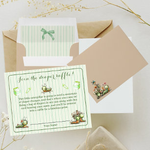Carte De Correspondance Tirage de couche pour bébé chenille/ Demande de li