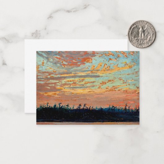 Carte De Correspondance Tom Thomson - Sunset Sky (Devant/Arrière en situation)