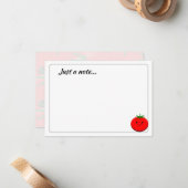 Carte De Correspondance Tomate de dessin animé mignon personnalisé juste u (Devant/Arrière en situation)
