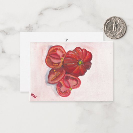 Carte De Correspondance Tomates (Devant/Arrière en situation)