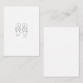 Carte De Correspondance Tongs mignons à thème sandale (Devant / Derrière)
