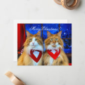 Carte De Correspondance Tony et Teddy Christmas Card (Devant/Arrière en situation)