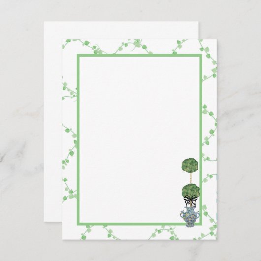 Carte De Correspondance Topiary Topiary Ginger Jar Jars (Devant / Derrière)
