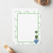 Carte De Correspondance Topiary Topiary Ginger Jar Jars (Devant/Arrière en situation)