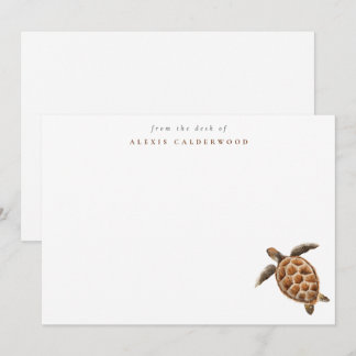 Carte De Correspondance Tortue de mer moderne personnalisée