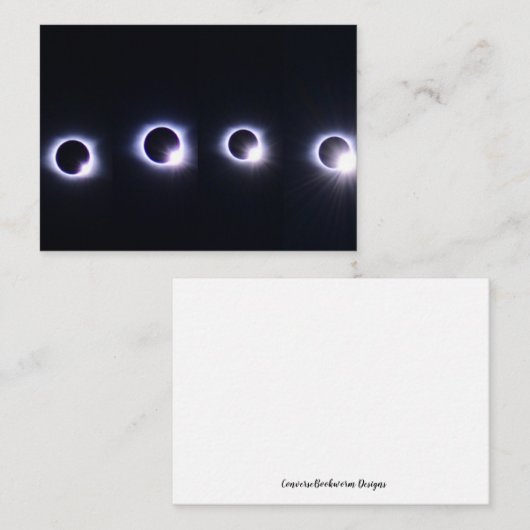 Carte De Correspondance Total Eclipse (Devant / Derrière)