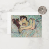 Carte De Correspondance Toulouse-Lautrec - En Lit, Baiser (Devant/Arrière en situation)