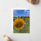 Carte De Correspondance Tournesol (Devant/Arrière en situation)