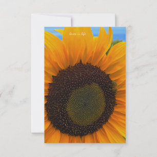 Carte De Correspondance Tournesol, abeille et ciel