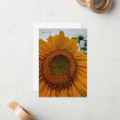 Carte De Correspondance Tournesol et abeille (Devant/Arrière en situation)