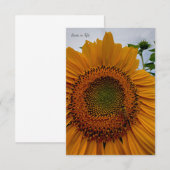 Carte De Correspondance Tournesol et abeille (Devant / Derrière)