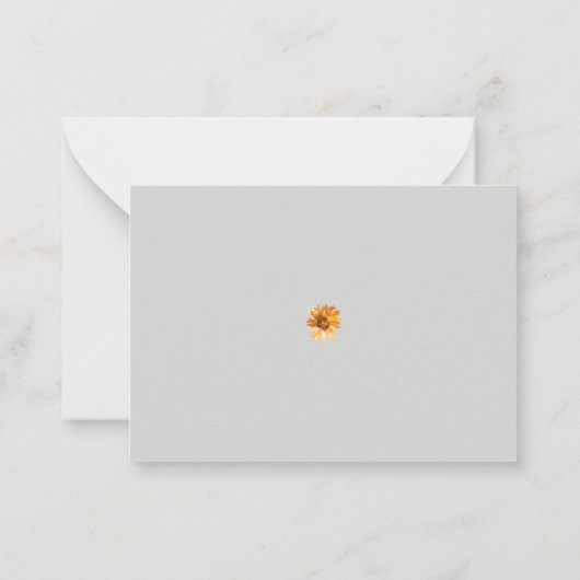 Carte De Correspondance Tournesols automne (Dos)