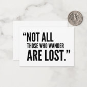 Carte De Correspondance Tous ceux qui errent ne sont pas perdus (Devant/Arrière en situation)