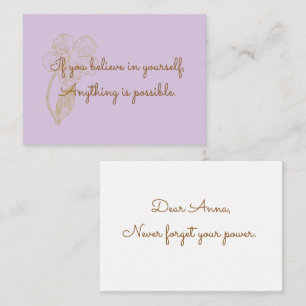 Carte De Correspondance Tout est possible Fleur d'or Lavande