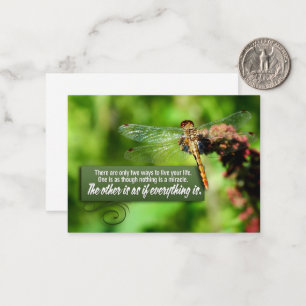 Carte De Correspondance "Tout est un miracle" Citation Inspirationnelle