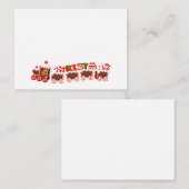 Carte De Correspondance Train de Noël (Devant / Derrière)