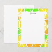 Carte De Correspondance Tranches d'agrumes (Devant / Derrière)