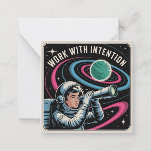Carte De Correspondance Travailler avec Intention (Devant)
