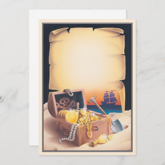 Carte De Correspondance Treasure Island © (Devant / Derrière)