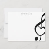 Carte De Correspondance Treble Clef Heart Music Note personnalisée (Devant)