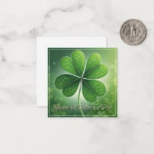 Carte De Correspondance Trèfles verts Joyeuse Saint-Patrick (8) c (Devant/Arrière en situation)