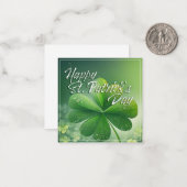 Carte De Correspondance Trèfles verts Joyeuse St Patrick (7) c (Devant/Arrière en situation)