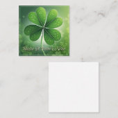 Carte De Correspondance Trèfles verts Joyeuse St-Patrick (8) c (Devant / Derrière)