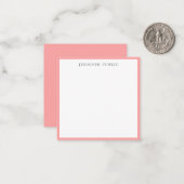 Carte De Correspondance Trendy Elegant Simple Blush Pink & White Name (Devant/Arrière en situation)