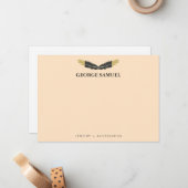 Carte De Correspondance Trendy Gold Dipped Boho Feather Designer Pink (Devant/Arrière en situation)