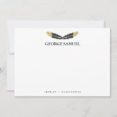Carte De Correspondance Trendy Gold Dipped Boho Feather Designer White (Devant)