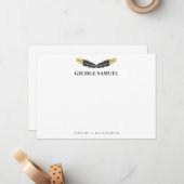 Carte De Correspondance Trendy Gold Dipped Boho Feather Designer White (Devant/Arrière en situation)