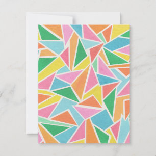 Carte De Correspondance Triangles colorés