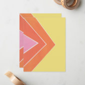 Carte De Correspondance Triangles de Citron (Devant/Arrière en situation)