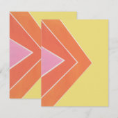 Carte De Correspondance Triangles de Citron (Devant / Derrière)