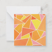 Carte De Correspondance Triangles orange (Dos)