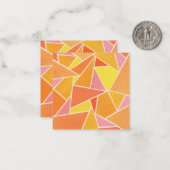 Carte De Correspondance Triangles orange (Devant/Arrière en situation)