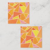 Carte De Correspondance Triangles orange (Devant / Derrière)