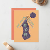 Carte De Correspondance Tricot-alement la meilleure maman (Devant/Arrière en situation)