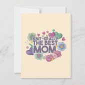 Carte De Correspondance Tricoteuse, la meilleure maman (Devant)