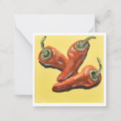 Carte De Correspondance Trio de piments rouges chili (Devant)