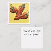 Carte De Correspondance Trio de piments rouges chili (Devant / Derrière)