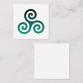 Carte De Correspondance Triskele vert (Devant / Derrière)