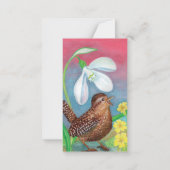 Carte De Correspondance Troglodyte & Perce-Neige & Printemps (Dos)