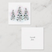 Carte De Correspondance Trois Aquarelles d'hiver (Devant / Derrière)