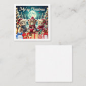 Carte De Correspondance Trois mignons Nounours Joyeux Noël (Devant / Derrière)