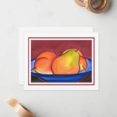 Carte De Correspondance Trois poires (Devant/Arrière en situation)