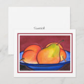 Carte De Correspondance Trois poires (Devant / Derrière)