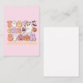 Carte De Correspondance Trop mignon pour parler Halloween (Devant / Derrière)