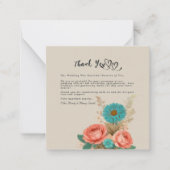 Carte De Correspondance Tropical Blues & Greens Eco Beach Merci (Devant)