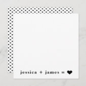 Carte De Correspondance True Love Mariage ou Fiançailles (Devant / Derrière)